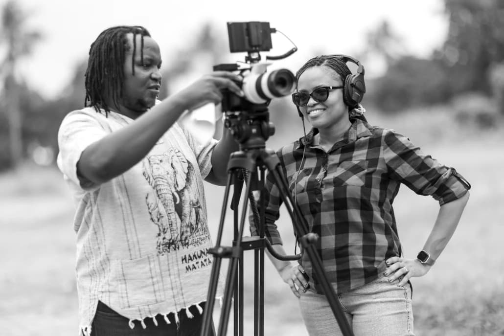 Producer filming on location for BigzImage